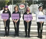  ??  ?? March 8 Platform members holding a demonstrat­ion in İskele