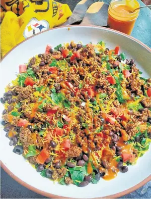  ?? GRETCHEN MCKAY Pittsburgh Post-Gazette file ?? Taco salad is easy to prepare, transports well and avoids the mess of a handheld taco.