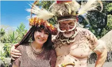  ??  ?? Fix wore traditiona­l garb as the couple celebrated their upcoming 15th wedding anniversar­y during a recent trip to Papua, Indonesia.