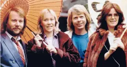  ?? TSUGUFUMI MATSUMOTO/AP ?? ABBA members Benny Andersson, from left, Agnetha Faltskog, Bjorn Ulvaeus and Anni-frid Lyngstad appear in Tokyo in 1980.