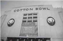  ?? OKLAHOMAN] [BRYAN TERRY/ THE ?? The Cotton Bowl will host the annual Red River Showdown between OU and Texas on Saturday with 25% capacity.