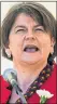  ??  ?? DUP leader Arlene Foster