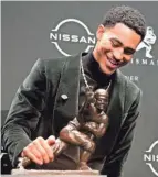  ?? TODAY SPORTS BRAD PENNER / USA ?? Bryce Young became the first Alabama quarterbac­k to win the Heisman Trophy.