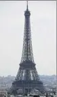  ?? AFP ?? File photo of the Eiffel Tower in Paris.