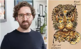  ??  ?? ‘I like people who embody their worlds through their bakes’ … Tom Hovey and his drawing of series six contestant Paul’s celebrated lion bread. Composite: Bill Bradshaw