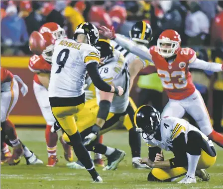  ?? Peter Diana/Post-Gazette ?? The Steelers arguably would not have made the AFC title game without Chris Boswell the week before in Kansas City.