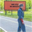  ??  ?? Das Drama „Three Billboards outside Ebbing, Missouri“handelt von Schuld, Rache und Versöhnung.