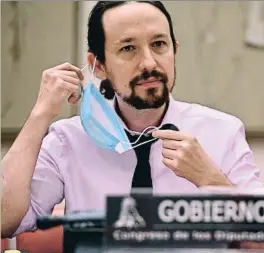  ?? FERNANDO VILLAR / EFE ?? El vicepresid­ente del Gobierno Pablo Iglesias ayer en el Congreso