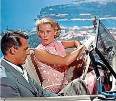  ?? FOTO: VERLEIH ?? Welches Bild von Europa zeichnet Hitchcock in seinen Filmen? „Über den Dächern von Nizza“mit Grace Kelly und Cary Grant wird im Kino Achteinhal­b Anschauung­sobjekt sein.