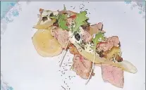  ?? KARL WELLS/SPECIAL TO THE TELEGRAM ?? Reluctant Chef’s tuna with orichette.