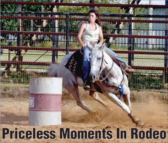  ?? PHOTOS BY MARK HUMPHREY ENTERPRISE-LEADER ?? Ally Jetton corners a barrel during the 8 & Under barrel race at the Lincoln Riding Club Play Day on Sunday, a showcase of local emerging rodeo talent.