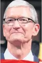  ??  ?? CAMPAIGN Apple boss Tim Cook