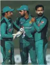  ??  ?? Mohammed Hafeez, right, was accused of bowling with an illegal action