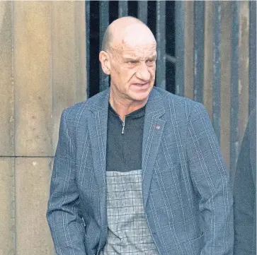  ??  ?? Baird leaves court after being sentenced; and a dashcam image taken of his car moments before the fatal crash on the A9.