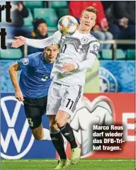 ??  ?? Marco Reus darf wieder das DFB-Trikot tragen.