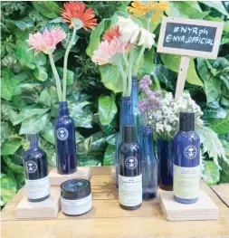  ??  ?? Neal's Yard Remedies now carries their Mother and Baby line, consisting of Mother's Balm, Mother's Massage Oil, Baby Shampoo and Bath, and Baby Lotion.