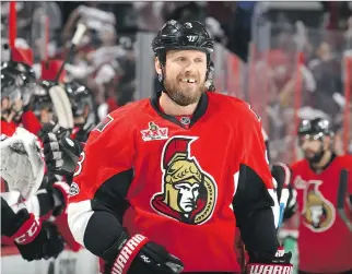  ?? JANA CHYTILOVA/FREESTYLE PHOTO/GETTY IMAGES. ?? Marc Methot and his hometown Ottawa Senators have waited 579 regular season and 37 playoff games to get to the Stanley Cup final and he’s finally only one game away.