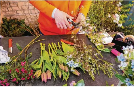  ?? Foto: Insa Kohler/dpa ?? Anfang Mai ist die Nachfrage bei Floristen besonders groß.