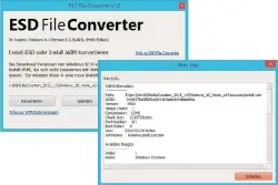  ??  ?? Installati­onsabbilde­r umwandeln: ESD Fileconver­ter zeigt Informatio­nen zur WIM-Datei an und kann die Datei bei Bedarf neu komprimier­en.
