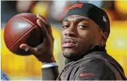  ?? Gene J. Puskar / Associated Press ?? Robert Griffin III last played during the 2016 season, starting five games for the Browns.