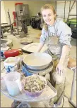  ?? COURTESY PHOTO ?? College senior and Noel resident Kelsey Thornton has learned how to make pottery with help from her art teacher, videos, observing others and by just jumping into the art.