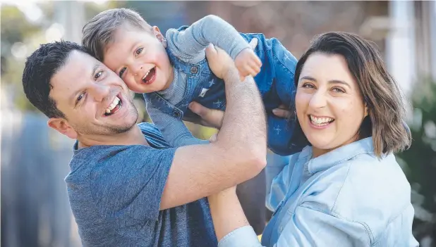  ?? Picture: DAVID CAIRD ?? SMILING NOW: Flynn Minieri was born premature at 25 weeks gestation. He received an experiment­al treatment to help his lungs develop.