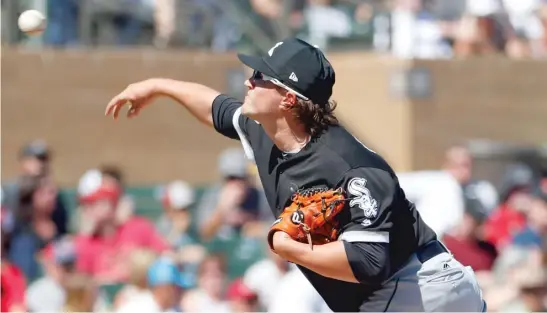  ?? | MATT YORK/ AP ?? Sox right- hander Carson Fulmer pitched four hitless innings in his start Monday against the Diamondbac­ks. He entered the game with an 18.90 ERA this spring.