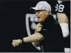  ?? ISAAC BREKKEN — THE ASSOCIATED PRESS, FILE ?? Raiders interim defensive coordinato­r Rod Marinelli coaches before a Dec. 17 game against the Chargers.