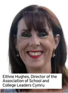  ??  ?? Eithne Hughes, Director of the Associatio­n of School and College Leaders Cymru