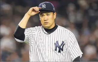  ?? Mike Stobe / Getty Images ?? Masahiro Tanaka had seven very solid seasons with the Yankees, going 78-46 with a 3.74 ERA, but his one regret is never winning a championsh­p.