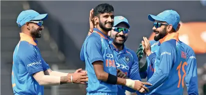  ?? AFP ?? India’s bowling coach Bharat Arun has praised Khaleel, calling the 20-year-old a bright prospect. —