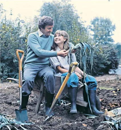  ??  ?? Living off the land: Richard Briers and Felicity Kendal in ‘The Good Life’, which began 40 years ago