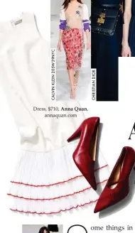  ??  ?? Dress, $710, Anna Quan, annaquan.com