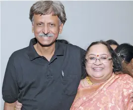  ??  ?? Sudhir Tailang with the author