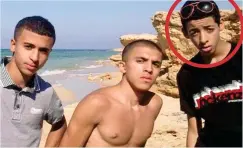  ??  ?? In Libya: The Forjani brothers with Abedi, circled