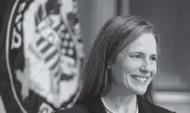  ?? GREG NASH AP ?? Supreme Court nominee Amy Coney Barrett