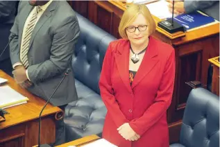  ?? PICTURE: DAVID RITCHIE ?? NOT SHAKEN: The ANC wanted Premier Helen Zille out for allegation­s that she had employed a spy to tap DA members’ phones, but the motion was thrown out.