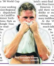  ?? DAVID CANNON ?? Paul Gascoigne in tears