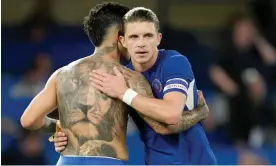  ?? Photograph: Kin Cheung/AP ?? Chelsea's Conor Gallagher (right) with Enzo Fernández after their win over AFC Wimbledon. The England midfielder could be on the move.