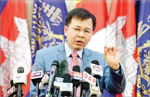  ?? HENG CHIVOAN ?? Theng Panha Thon said the government prepared beforehand a portion of the budget to be used in the event of a rise in the number of coronaviru­s cases in the Kingdom.