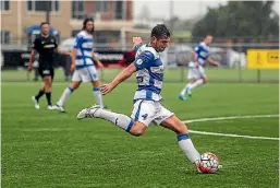  ?? PHILLIP ROLLO/STUFF ?? Tasman United will be without suspended captain Cameron Lindsay for their mustwin match against Auckland City.