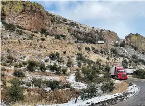  ?? ?? LA PROBABILID­AD de caída de nieve o aguanieve será a partir de la noche del jueves en zonas montañosas de Janos, Madera, Creel, Guachochi y Balleza