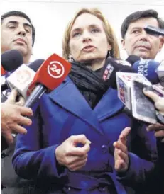  ??  ?? Goic tras reunirse ayer con la ministra de Salud.