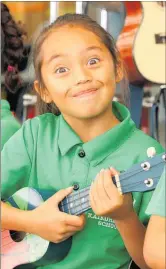  ??  ?? Teagan Stevens (8), from Kaikohe East School, prepares to perform.