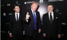  ?? Photograph: Victor Boyko/Getty Images ?? Emin Agalarov, Donald Trump and Aras Agalarov attend the Miss Universe pageant on 9 November 2013 in Moscow, Russia.