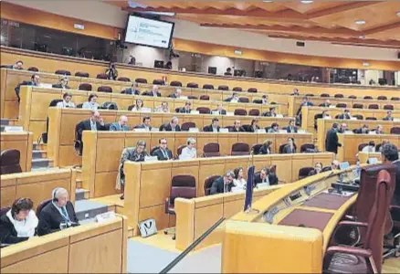  ?? ZIPI / EFE ?? Reunión de la comisión permanente del Consejo de Europa en el Senado celebrada el viernes pasado