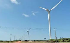  ?? ?? The wind power farm in Thalvupadu