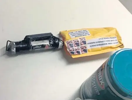  ??  ?? ‘THEY’LL FOLLOW PATTERNS’: Image obtained by CNN shows explosive device mailed to the CNN New York office addressed to former CIA chief John Brennan, an analyst for the cable news network.