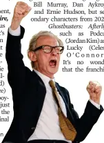  ?? ?? UNLIkELy: Bill Nighy cheers on his team in The Beautiful Game