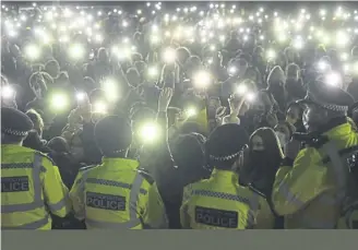  ?? PICTURE: VICTORIA JONES/PA ?? A vigil for Sarah Everard, who was murdered by a serving police officer, Wayne Couzens